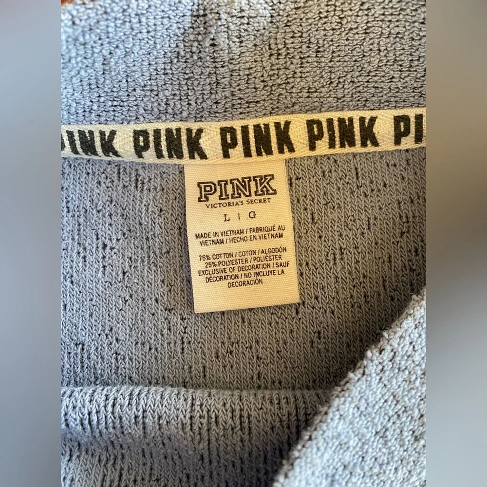 Victoria’s Secret PINK Terry Pullover Women’s L Winter Athleisure Ski Travel Y2K